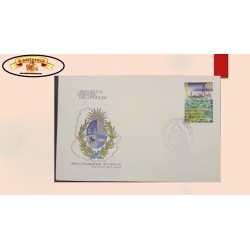 O) 1995 URUGUAY, 17th WORLD CONFERENCE OF LIFEGUARD SERVICES, STEAM BOAT, FDC XF