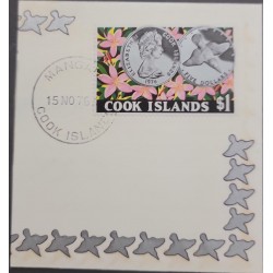 SO) 1976 COOK ISLANDS, QUEEN ELIZABETH, COIN