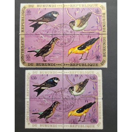 SO) 1971 BURUNDI, BIRDS, NATURE, SERIES OF 2