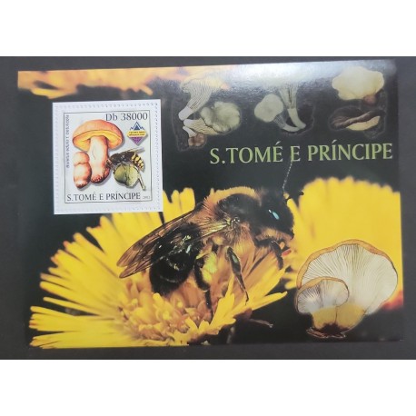 SO) SAO TOME AND PRINCIPE, MUSHROOMS, BEE, NATURE, MNH