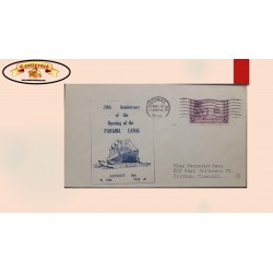 O) 1934 UNITED STATES, USA, NICOLET´S LANDING, WISCONSIN , OPENING OF THE PANAMA CANAL, FDC XF USED