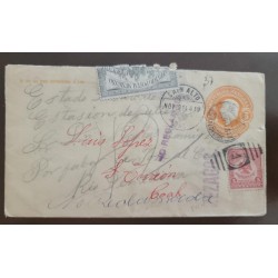 SO) MEXICO 1914 POSTMARK TORREÓN IN FULL POSTAL COVER (E68), OFFICIALLY STAMPED, UNCLAIMED, HAND STAMP "REZAGOS"