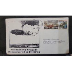 SO) 1988 USA, ZEPPELIN FLIGHT, TRAGEDY, VIRGIN, BOAT, CIRCULATED AIR MAIL