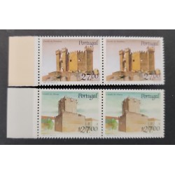 SO) PORTUGAL, CASTLES SERIES, ARCHITECTURE, MNH, WITH LEAF EDGE
