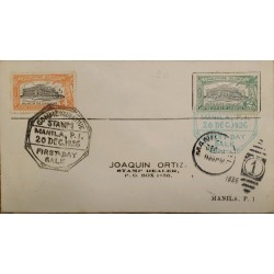J) 1926 PHILIPPINE ISLAND, PALACE OF LEGISLATURE, MULTIPLE STAMPS, AIRMAIL, CIRCULATED COVER