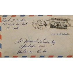 J) 1955 UNITED STATES, WHITE HOUSE, AIRPLANE, AIRMAIL, CIRCULATED COVER, FROM USA TO CARIBE
