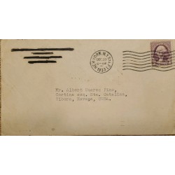 J) 1933 UN ITED STATES, WASHINGTON, AIRMAIL, CIRCULATED COVER, FROM NEW YORK TO CARIBE