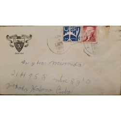 J) 1960 UNITED STATES, WASHINGTON, AIRPLANE, SHIEL, AIRMAIL, CIRCULATED COVER, FROM USA TO CARIBE
