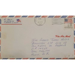 J) 1987 UNITED STATES, WHITE HOUSE, FLAG, AIRMAIL, CIRCULATED COVER, FROM USA TO MEXICO