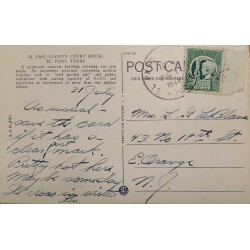 J) 1944 UNITED STATES, FREEDOM OD SPEECH AND RELIGION, FROM WANT AND FEAR, POSTCARD, EL PASO COUNTY