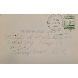 J) 1963 UNITED STATES, JEFFERSON, TPO CANCELLATION RAIL ROAD, POSTCARD, AIRMAIL, CIRCULATED COVER, FROM USA