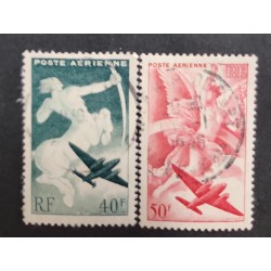 SO) 1946 FRANCE, PLANES, MYTHOLOGICAL ISSUE, 40F AIRMAIL