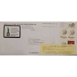 J) 2016 UNITED STATES, CARL JOHNSTOWN, MULTIPLE SPAMPS, AIRMAIL, CIRCULATED COVER