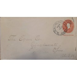 J) 1899 UNITED STATES, JEFFERSON, WITH OVERPRINT IN BLACK PHILLIPPINNES, SOLDIER LETTER