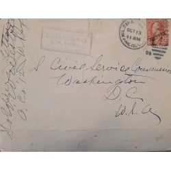 J) 1900 UNITED STATES, WASHINGTON, US OCUPPATION IN PHILIPPINES, SOLDIER LETTER, WITH OVERPRINT