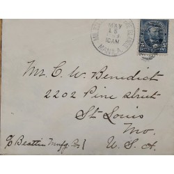 J) 1899 UNITED STATES, LINCOLN, CIRCULATED COVER, FROM MANILA TO USA