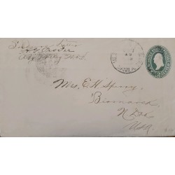 J) 1899 UNITED STATES, WASHINGTON, POSTAL STATIONARY, AIRMAIL, CIRCULATED COVER, FROM MANILA TO USA