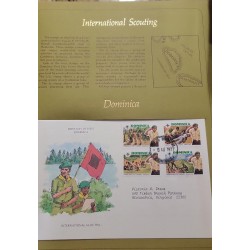 SO) 1977 DOMINICA, SCOUTS, FLAG, CHILDREN, NATURE, MNH