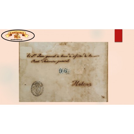 O) CARIBBEAN, PREPHILATELIC, JUDICIAL MAIL, DISSEMINATION OF THE ROYAL PRETORIAL AUDIENCE, REGENCY OF THE AUDIENCE