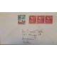 J) 1951 UNITED STATES, JOHN ADAMS, THE HEALTHER, MULTIPLE STAMPS, AIRMAIL, CIRCULATED COVER, FROM USA TO CARIBE