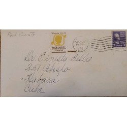 J) 1952 UNITED STATES, JEFFERSON, ROCK COUNTY CHILD HEALTH COUNCIL, MULTIPLE STAMPS, AIRMAIL, CIRCULATED COVER