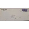 J) 1950 UNITED STATES, JEFFERSON, HORIZONTAL PAIR, MULTIPLE STAMPS, AIRMAIL, CIRCULATED COVER, FROM COLORADO TO CARIBE