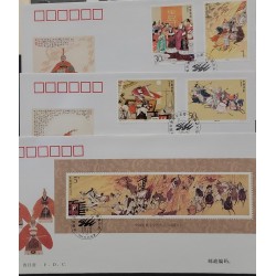 SO) CHINA, CLASSIC CHINESE LITERATURE CALLED "ROMANCE OF THE THREE KINGDOMS", SERIES OF 3 FDC