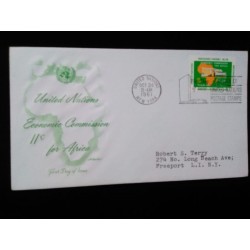 J) 1961 UNITED NATIONS, ECONOMIC COMMISION FOR LATIN AMERICA, WITH SLOGAN CANCELLATION, FDC