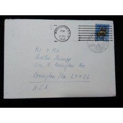 J) 1966 SWITZERLAND, GOAT, AIRMAIL, CIRCULATED COVER, FROM WASHINGTON TO USA