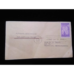 J) 1940 UNITED STATES, FIFTIETH ANNIVERSARY PAN AMERICAN UNION, AIRMAIL, CIRCULATED COVER, FROM USA TO MASSACHUSSETTS