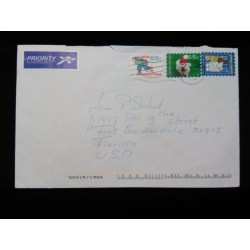 J) 1999 NETHERLAND, CHRISTMAS, MULTIPLE STAMPS, AIRMAIL, CIRCULATED COVER, FROM NETHERLAND TO FLORIDA