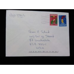 J) 1980 NETHERLAND, CHRISTMAS, AIRMAIL, CIRCULATED COVER, FROM NETHERLAND TO USA