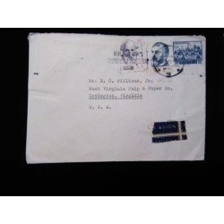 J) 1962 POLAND, MULTIPLE STAMPS, AIRMAIL, CIRCULATED COVER, FROM POLAND TO USA