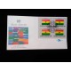 J) 1981 UNITED NATIONS, FLAGS, BLOCK OF 4, FDC