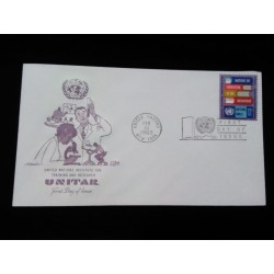 J) 1969 UNITED NATIONS ISSUE FOR TRAINING AND RESEARCH UNITAR, FDC