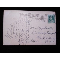 J) 1980 UNITED STATES, FRANKLIN, POSTCARD, AIRMAIL, CIRCULATED COVER, FROM USA TO NEW YORK