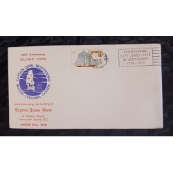 J) 1978 CANADA, 200TH ANNIVERSARY SOUVENIR COVER, COMMEMORATING THE LAND OF CAPTAIN JAMES BOOK AT NOOTKA SOUND