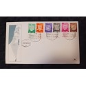 J) 1966 ISRAEL, SHIELDS, MAP, MULTIPLE STAMPS, XF
