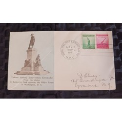 J) 1941 UNITED STATES, INDUSTRY AGRICULTURE, ARMY AND NAVY FOR DEFENSE, MULTIPLE STAMPS, AIRMAIL, CIRCULATED COVER