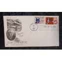 J) 1966 UNITED STATES, NATIONAL CAT WEEK, HUMAN TREATMENT OF ANIMALS, FRANK LLOYD WRIGHT, PROMINENT AMERICANS SERIES, FDC