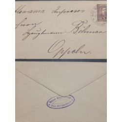 J) 1898 PARAGUAY, 5 CENTS PURPLE, UNIVERSAL POSTAL UNION, CIRCULATED COVER, FROM PARAGUAY