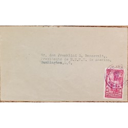 J) 1935 COSTA RICA, 50TH ANNIVERSARY OF THE FOUNDATION OF THE COSTA RICAN RED CROSS, AIRMAIL, CIRCULATED COVER