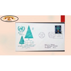O) 1960 UNITED NATIONS, NEW YORK, WORLD FORESTRY CONGRESS, TREE FAO AND UN, FDC XF