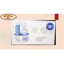O) 1958 UNITED NATIONS, NEW YORK, UN SEAL, STAMPED ENVELOPE 4c, FDC XF