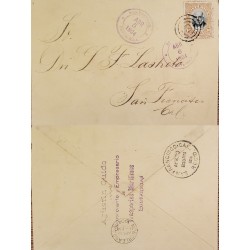 J) 1904 COSTA RICA, BRAULIO CARRILLO, CIRCULATED COVER, FROM COSTA RICA TO SAN FRANCISCO
