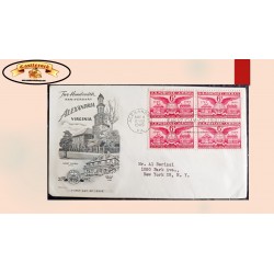 O) 1949 UNITED STATES - USA, HOME OF JOHN CARLYLE, ALEXANDRIA SEAL AND GADSBY´S TAVERN, ROTARY, FDC XF