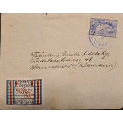 J) 1938 COSTA RICA, AIRPLANE, MULTIPLE STAMPS, AIRMAIL, CIRCULATED COVER, FROM COSTA RICA TO GERMANY