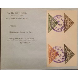 J) 1938 COSTA RICA, PHILATELIC EXHIBITION, CIRCULATED COVER, FROM COSTA RICA TO GERMANY