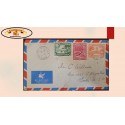 O) BRITISH GUIANA, KING GEORGE VI, STABROEK MARKET, GOLD MININD, PLOWING A RICE FIELD, AIRMAIL TO USA, XF