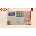 O) AUSTRALIA. QUEEN ELIZABETH II. MULTIPLE STAMPS, AIRMAIL, TO USA